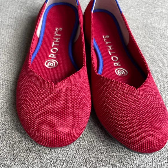 Rothy's The Flat in Red Cherry Round Toes Casual Flat Comfy Women's 5.5 - Picture 6 of 14